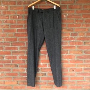NWT J Crew Bowery Trousers Grey Herringbone
